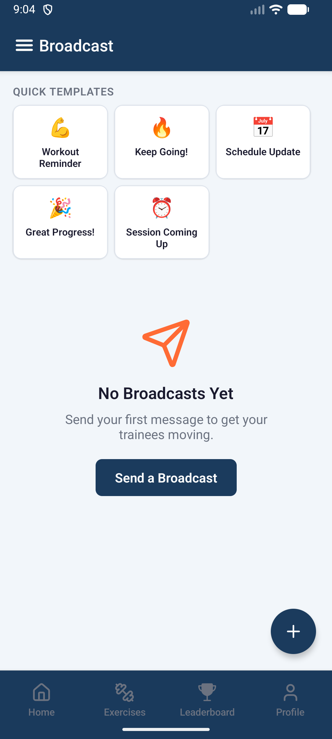 Broadcast to all clients